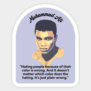 Muhammad Ali Portrait and Quote Sticker